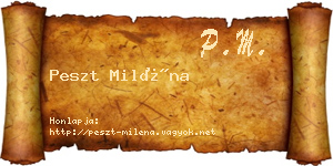 Peszt Miléna névjegykártya